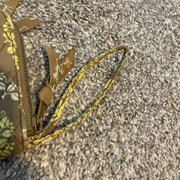 Vera Bradley Green/White/ blue clutch zip around wallet - Picture 4 of 4